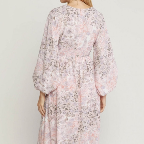 Pink Floral Cutout Maxi Dress - Picture 3 of 5